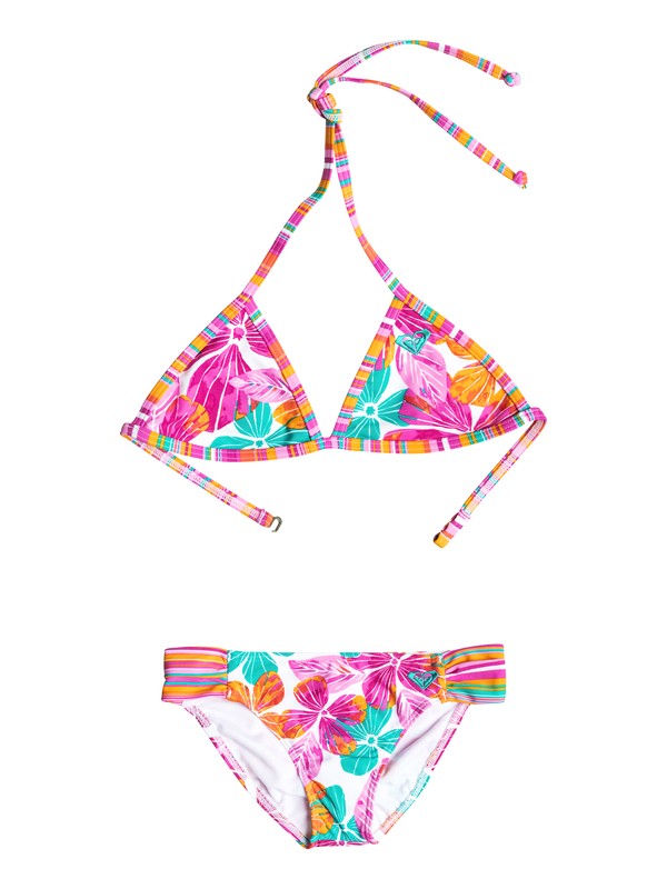 roxy, Girl's 7-14 Jungle Times Floral Triangle Bikini Set, Rose Violet-6 (mlk6) 0 Girl's 7-14 Jungle Times Floral Triangle Bikini Set RRF58507 Roxy
