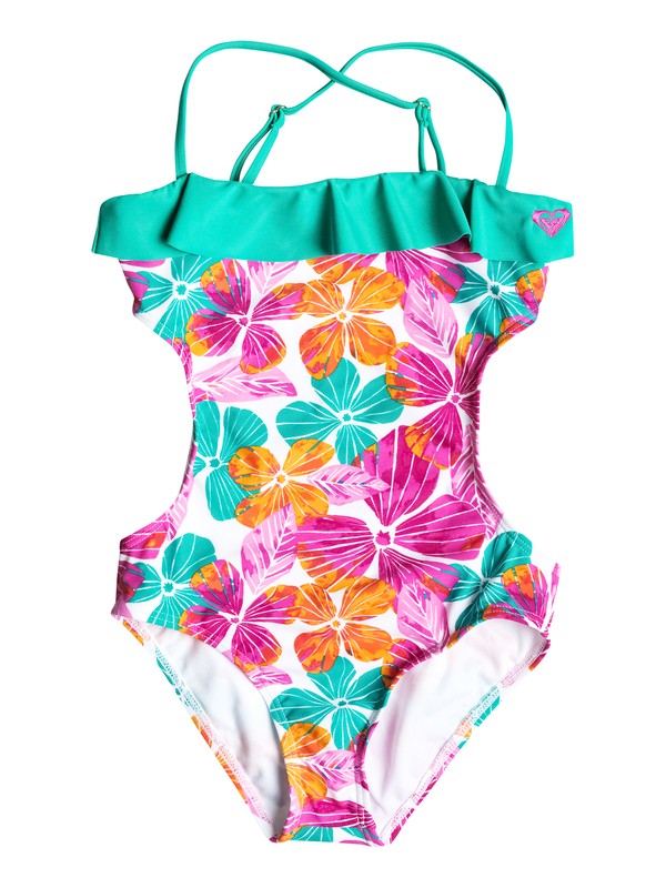 roxy, Girl's 7-14 Jungle Times Floral One Piece Swimsuit, Dynasty Green-6 (gpv6) 0 Girl's 7-14 Jungle Times Floral One Piece Swimsuit RRF58527 Roxy