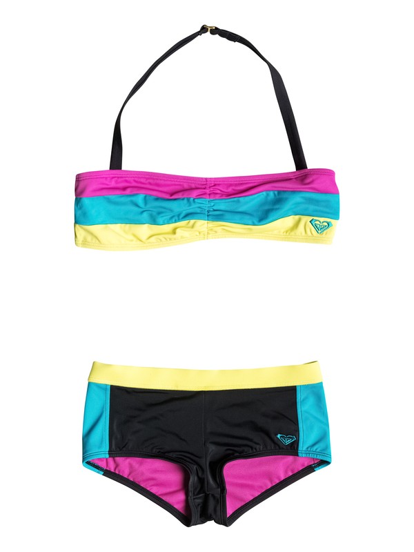 roxy, Girl's 7-14 Roxy Pop Logo Halter Shorts Set, Anthracite-3 (kvj3) 0 Girl's 7-14 Roxy Pop Logo Halter Shorts Set RRF58557 Roxy