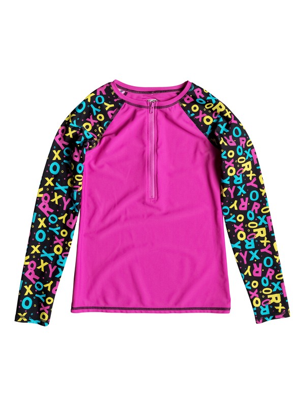 roxy, Girl's 7-14 Roxy Pop Logo Long Sleeve Rashguard, ROSE VIOLET (mlk6) 0 Girl's 7-14 Roxy Pop Logo Long Sleeve Rashguard RRF58597 Roxy