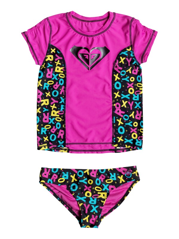 roxy, Girl's 2-6 Roxy Pop Logo Rashguard Set, Rose Violet-6 (mlk6) 0 Girl's 2-6 Roxy Pop Logo Rashguard Set RRF58606 Roxy