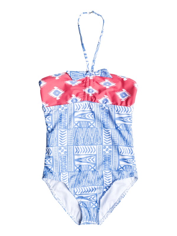 roxy, Girl's 7-14 Sunset Swim Halter One Piece Swimsuit, Sunkist Coral-6 (mjv6) 0 Girl's 7-14 Sunset Swim Halter One Piece Swimsuit RRF58637 Roxy
