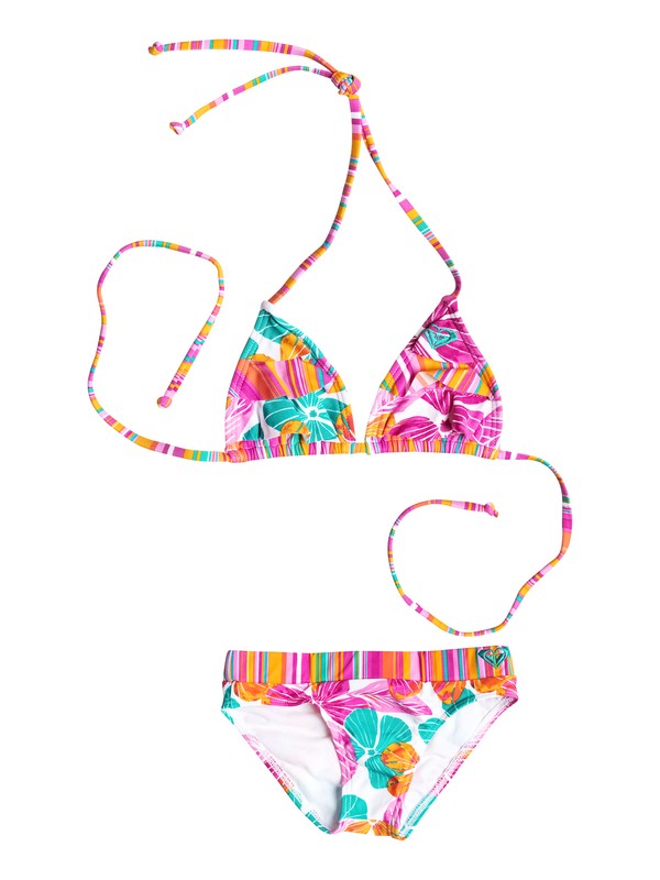 roxy, Girl's 2-6 Flutter Tiki Triangle Bikini Set, Bright White-6 (wbb6) 0 Girl's 2-6 Flutter Tiki Triangle Bikini Set RRF58686 Roxy