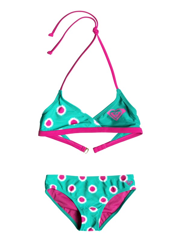 roxy, Baby Safari Color Blocked Bikini Set, Dynasty Green-6 (gpv6) 0 Baby Safari Color Blocked Bikini Set RRF58731 Roxy
