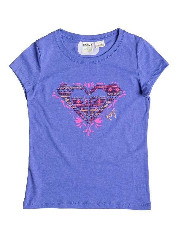roxy, Girl's 7-14 FLOURISH Short Sleeve Tee, Violet Storm - Solid (pmy0) 0 Girl's 7-14 FLOURISH Short Sleeve Tee RRF61167 Roxy