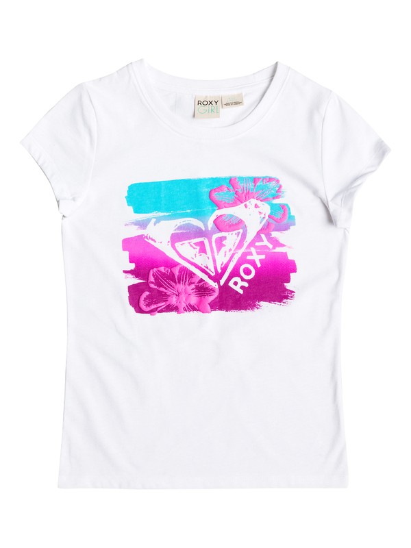 roxy, Girl's 2-6 LUSTER Short Sleeve Tee, Bright White (wbb0) 0 Girl's 2-6 LUSTER Short Sleeve Tee RRF61326 Roxy
