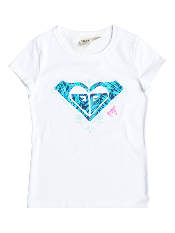 roxy, Girl's 2-6 REFRESH Short Sleeve Tee, Bright White (wbb0) 0 Girl's 2-6 REFRESH Short Sleeve Tee RRF61556 Roxy