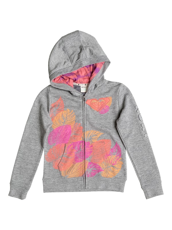 roxy, Girl's 2-6 SEAS THE DAY Zip Hoodie, Highrise-h (sgrh) 0 Girl's 2-6 SEAS THE DAY Zip Hoodie RRF62006 Roxy