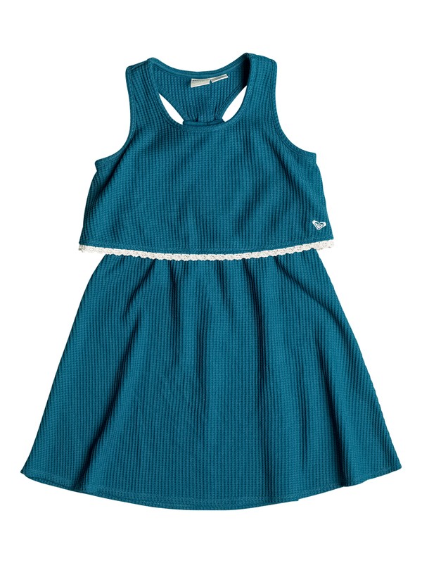 roxy, Girl's 2-6 COSTA RICA Dress, Moroccan Blue (bsg0) 0 Girl's 2-6 COSTA RICA Dress RRF68246 Roxy