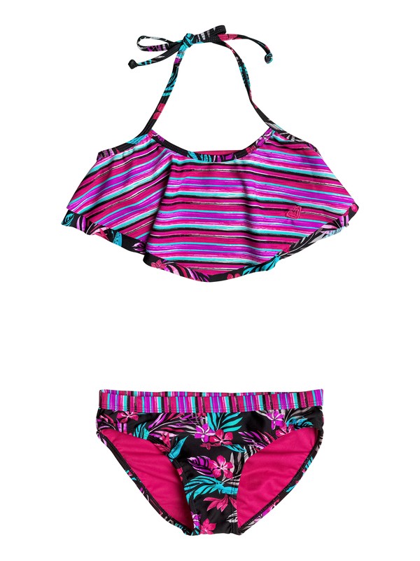 roxy, Girl's 2-6 Pop Trop Flutter Set, Anthracite (kvj0) 0 Girl's 2-6 Pop Trop Flutter Set RRF68686 Roxy