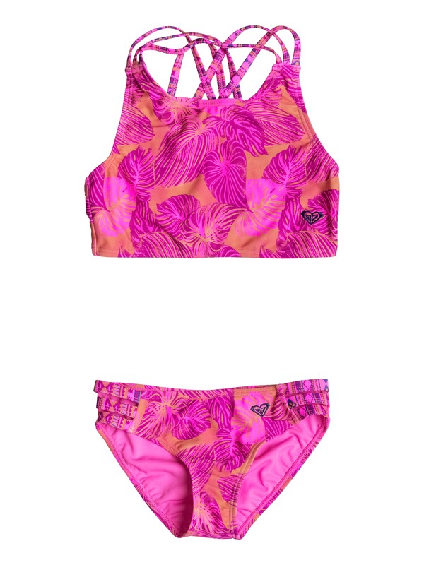 roxy, Girl's 7-14 Valencia Beach Tankini Set, CORAL REEF (ngm0) 0 Girl's 7-14 Valencia Beach Tankini Set RRF68727 Roxy