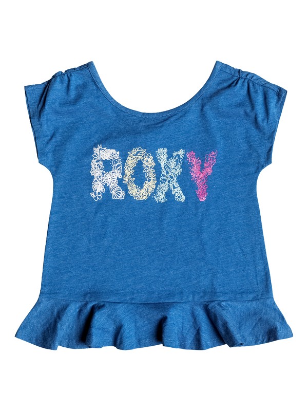 roxy, Girls 2-6 Sea Girl T-Shirt, True Blue - Solid (brp0) 0 Girls 2-6 Sea Girl T-Shirt RRH51376 Roxy