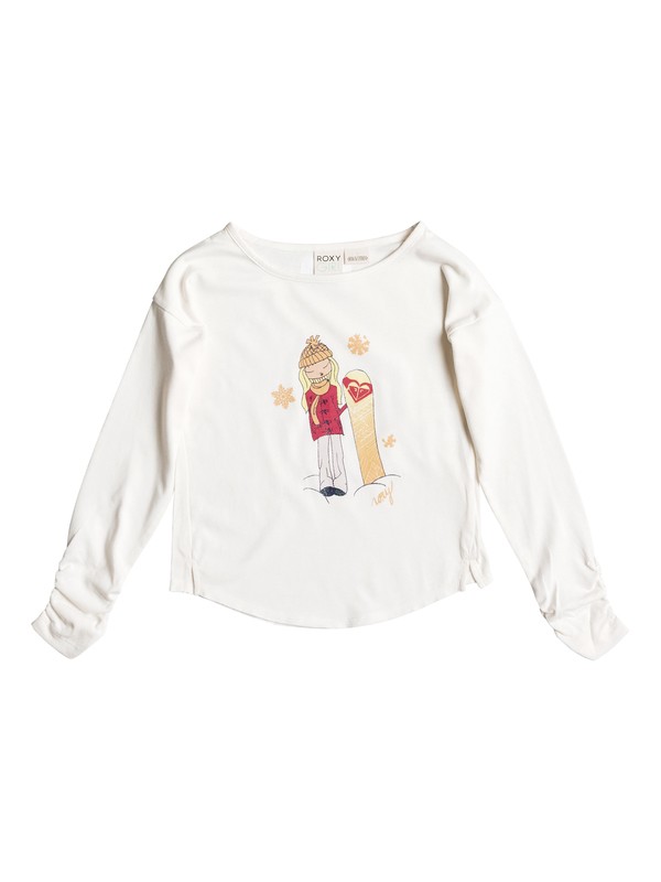 roxy, Girls 2-6 Boarder Girl T-Shirt, egret (wbs0) 0 Girls 2-6 Boarder Girl T-Shirt RRH51406 Roxy