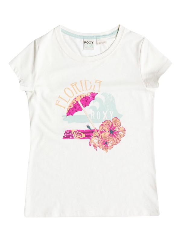 roxy, Girls 2-6 Umbrella T-Shirt, egret (wbs0) 0 Girls 2-6 Umbrella T-Shirt RRH51596 Roxy