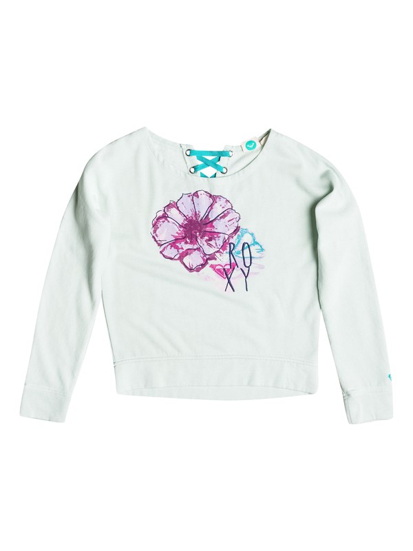 roxy, Girls 7-14 Big Paradise Pullover Hoodie, Sage Gray - Solid (bfr0) 0 Girls 7-14 Big Paradise Pullover Hoodie RRH52017 Roxy