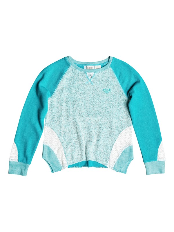 roxy, Girls 7-14 Big Cali Life Pullover Hoodie, Lake Blue - Heather (bnwh) 0 Girls 7-14 Big Cali Life Pullover Hoodie RRH52147 Roxy