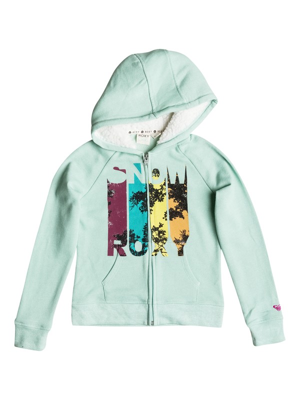 roxy, Girls 7-14 Big Let It Snow Zip-Up Hoodie, Sage Gray - Heather (bfrh) 0 Girls 7-14 Big Let It Snow Zip-Up Hoodie RRH52197 Roxy