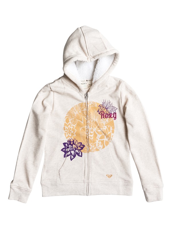 roxy, Girls 7-14 Big Breezy Zip-Up Hoodie, Sandshell-h (tenh) 0 Girls 7-14 Big Breezy Zip-Up Hoodie RRH52227 Roxy