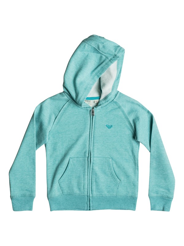 roxy, Girls 2-6 Snowday Zip-Up Hoodie, Lake Blue - Heather (bnwh) 0 Girls 2-6 Snowday Zip-Up Hoodie RRH52356 Roxy