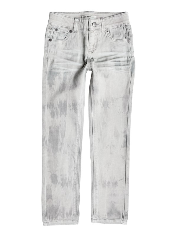 roxy, Girls 7-14 Big Wipe Outs Jeans, Glacier Gray - Solid (sey0) 0 Girls 7-14 Big Wipe Outs Jeans RRH55077 Roxy