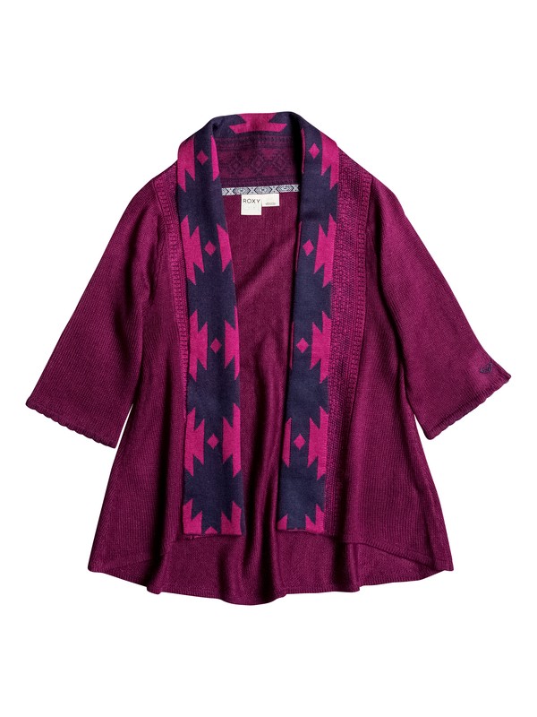 roxy, Girls 7-14 Big Indie Cozy Cardigan, Magenta Purple-6 (mrr6) 0 Girls 7-14 Big Indie Cozy Cardigan RRH56067 Roxy