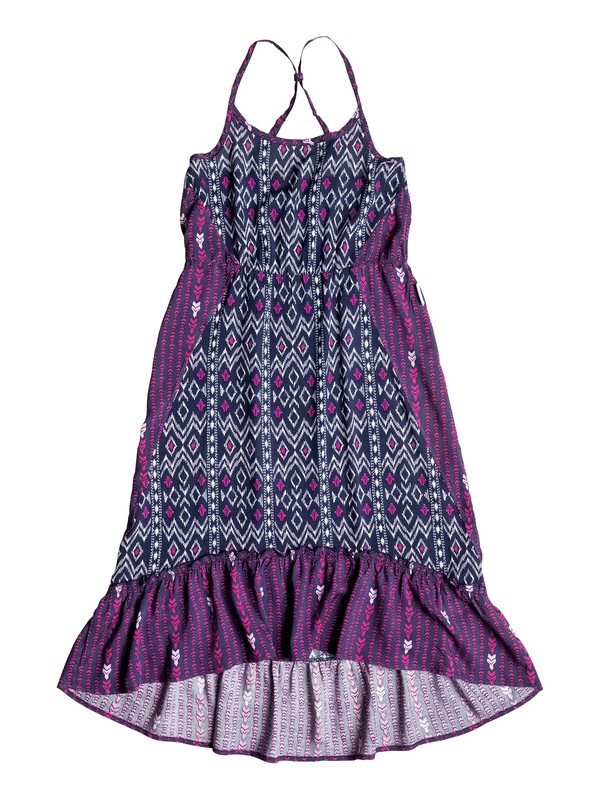 roxy, Girls 7-14 Big Always Sunny Maxi Dress, Eclipse - Pattern_1 (btc6) 0 Girls 7-14 Big Always Sunny Maxi Dress RRH58087 Roxy