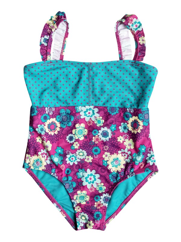 roxy, Girls 2-6 Sweet Floral One-Piece Swimsuit, Lake Blue-6 (bnw6) 0 Girls 2-6 Sweet Floral One-Piece Swimsuit RRH58526 Roxy