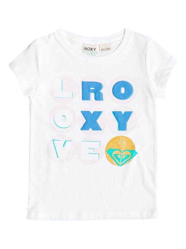 roxy, Girl's 2-7 Love Roxy Tee, Bright White (wbb0) 0 Girl's 2-7 Love Roxy Tee RRM51246 Roxy