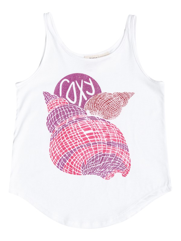 roxy, Girl's 7-14 Twisted Seashell Tank, Bright White (wbb0) 0 Girl's 7-14 Twisted Seashell Tank RRM51337 Roxy