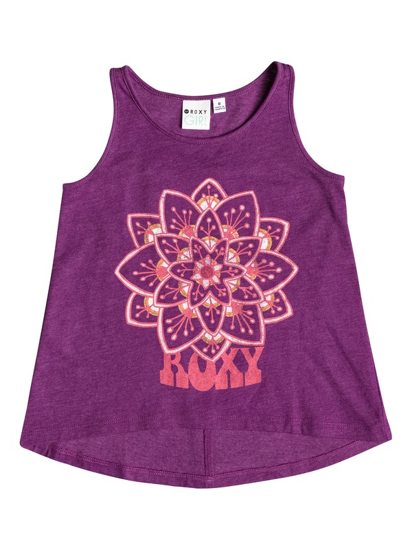roxy, Girl's 2-6 Beauty Open Back Tank, Grape Juice - Solid (pqy0) 0 Girl's 2-6 Beauty Open Back Tank RRM51406 Roxy