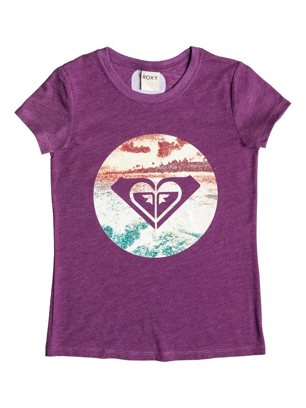 roxy, Girl's 7-14 Sunsets Tee, Grape Juice - Solid (pqy0) 0 Girl's 7-14 Sunsets Tee RRM51437 Roxy