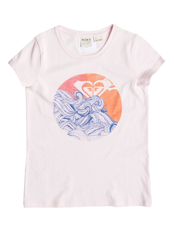 roxy, Girl's 7-14 Setting Waves Tee, Blushing Bride (mck0) 0 Girl's 7-14 Setting Waves Tee RRM51507 Roxy