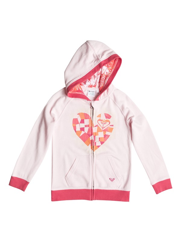 roxy, Girl's 2-6 Coral Bay Zip Hoodie, Blushing Bride (mck0) 0 Girl's 2-6 Coral Bay Zip Hoodie RRM52036 Roxy