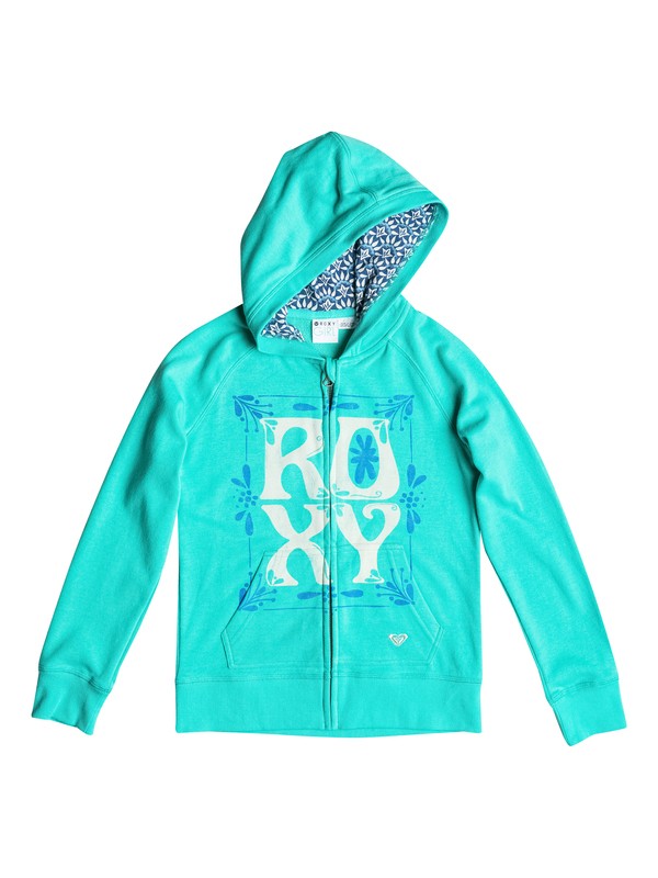 roxy, Girl's 7-14 Positano Hoodie, Waterfall - Solid (bkg0) 0 Girl's 7-14 Positano Hoodie RRM52087 Roxy