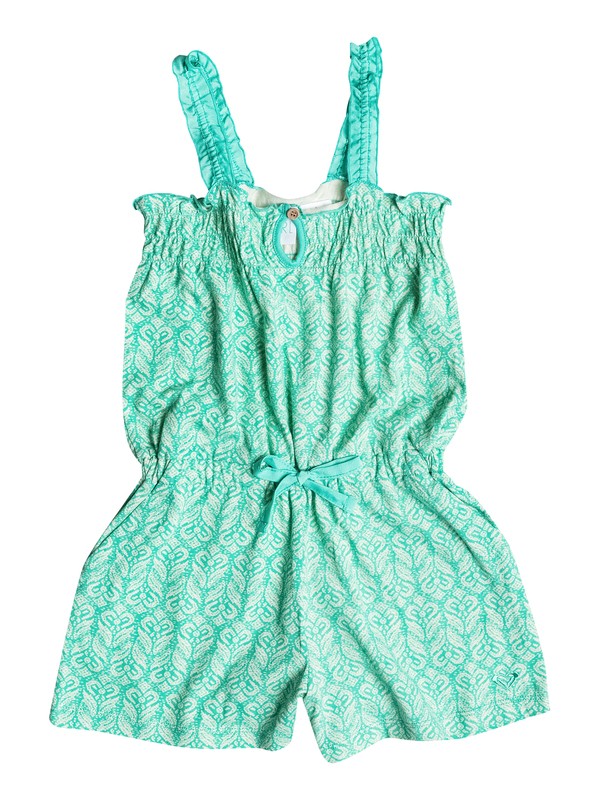 roxy, Girl's 2-6 Palm Tree Romper, Waterfall-6 (bkg6) 0 Girl's 2-6 Palm Tree Romper RRM58186 Roxy