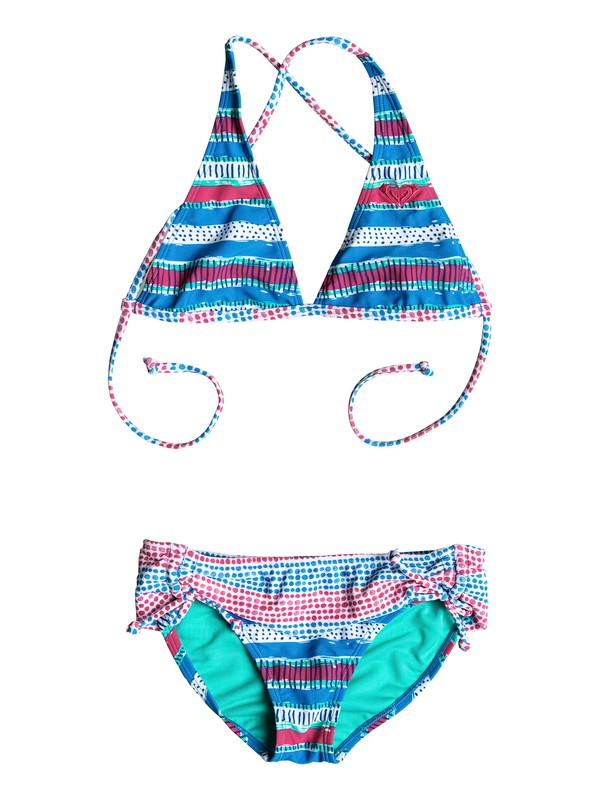roxy, Girl's 7-14 All Mixed Up Halter Bikini Set, Bluebell - Pattern_1 (blv6) 0 Girl's 7-14 All Mixed Up Halter Bikini Set RRM58527 Roxy