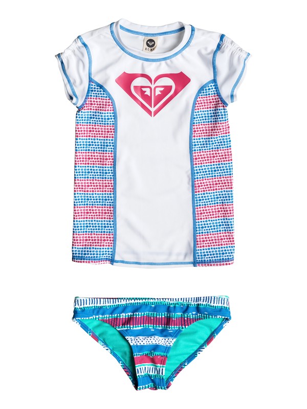 roxy, Baby All Mixed Up Rashguard Set, Bright White-6 (wbb6) 0 Baby All Mixed Up Rashguard Set RRM58551 Roxy