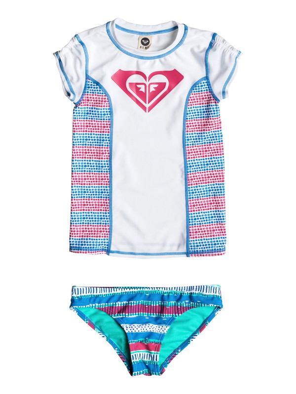 roxy, Girl's 2-6 All Mixed Up Rashguard Set, Bright White-6 (wbb6) 0 Girl's 2-6 All Mixed Up Rashguard Set RRM58556 Roxy
