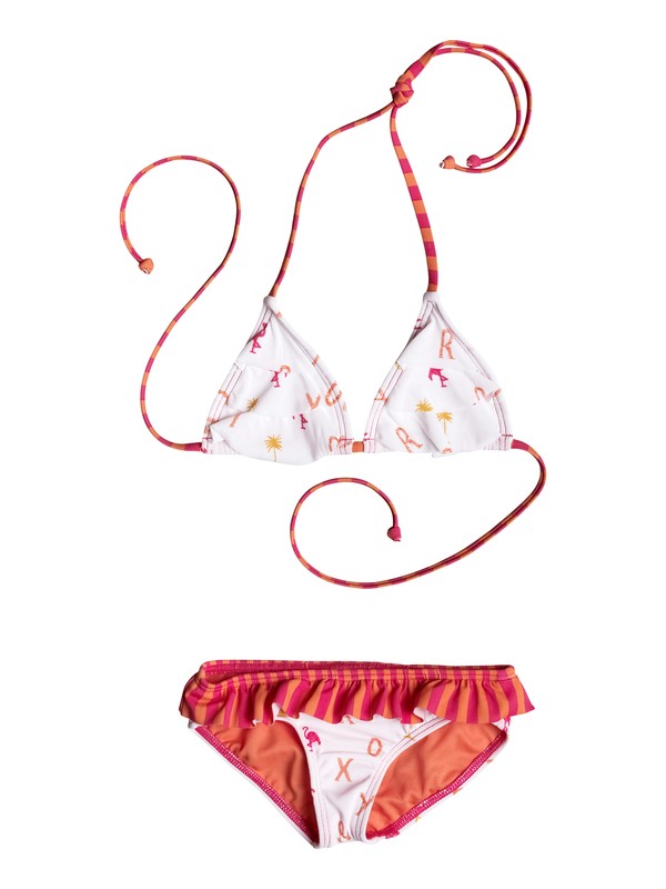 roxy, Girl's 2-6 Flamingo Beach Ruffle Bikini Set, Bright White-6 (wbb6) 0 Girl's 2-6 Flamingo Beach Ruffle Bikini Set RRM58636 Roxy