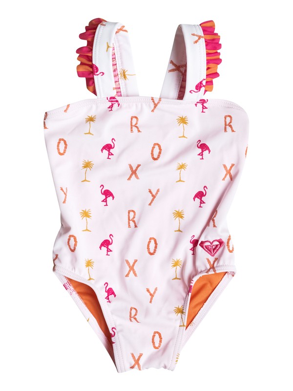 roxy, Baby Flamingo Beach One Piece Swimsuit, Bright White-6 (wbb6) 0 Baby Flamingo Beach One Piece Swimsuit RRM58641 Roxy