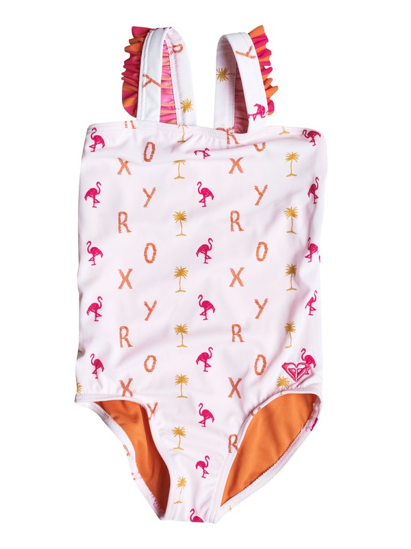 roxy, Girl's 2-6 Flamingo Beach One Piece Swimsuit, Bright White-6 (wbb6) 0 Girl's 2-6 Flamingo Beach One Piece Swimsuit RRM58646 Roxy