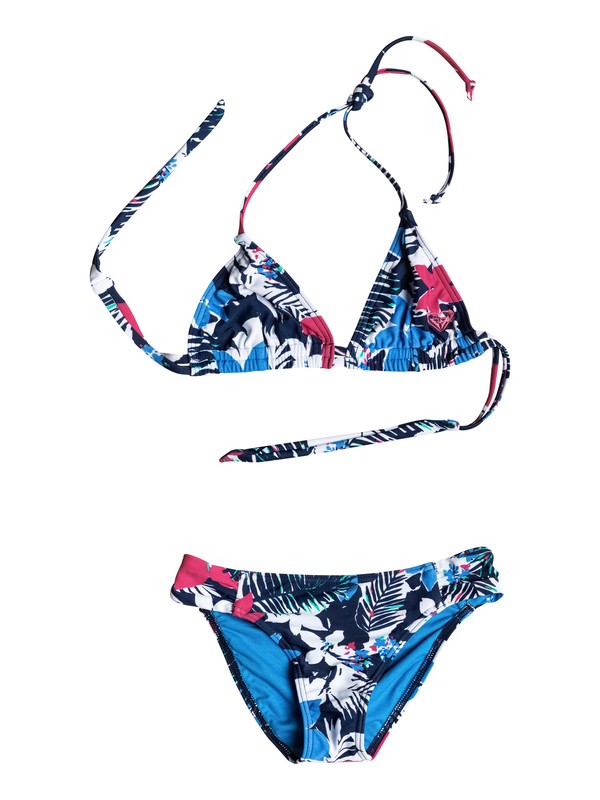 roxy, Girl's 7-14 Paradise Bound Double Strap Bikini Set, Patriot Blue-6 (bsh6) 0 Girl's 7-14 Paradise Bound Double Strap Bikini Set RRM58667 Roxy