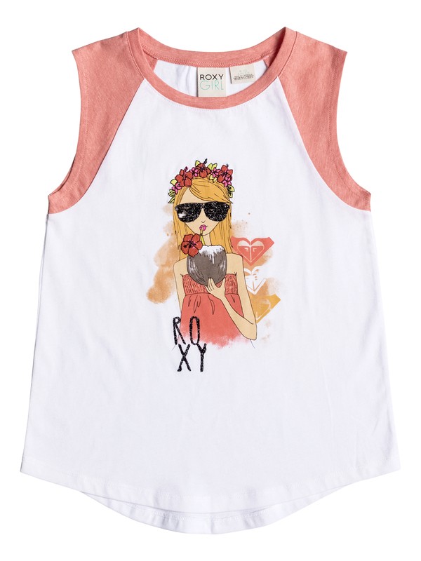 roxy, Girls 7-14 Coconut Juicer Tank, Bright White (wbb0) 0 Girls 7-14 Coconut Juicer Tank RRM61127 Roxy