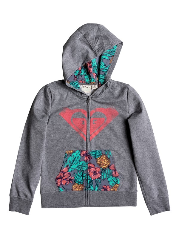 roxy, Girls 2-6 Cozumel Hoodie, Drizzle-h (sjjh) 0 Girls 2-6 Cozumel Hoodie RRM62046 Roxy