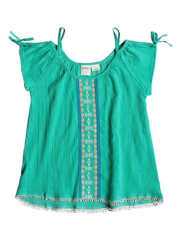 roxy, Girls 7-14 Bonfire Top, Mint Leaf (gmm0) 0 Girls 7-14 Bonfire Top RRM65237 Roxy