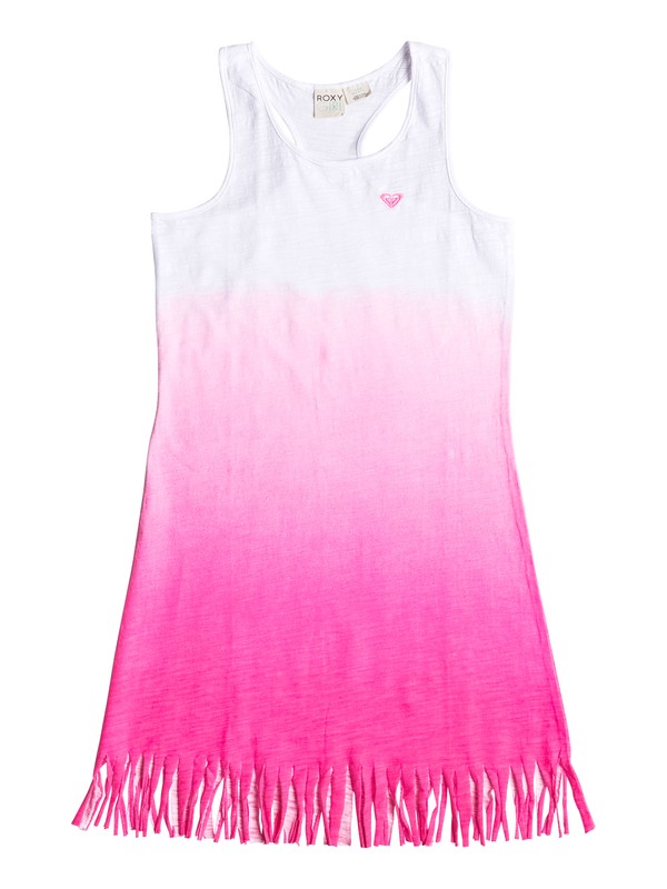 roxy, Girls 7-14 In The Tropics Dress, Pink Flambe - Solid (mlb0) 0 Girls 7-14 In The Tropics Dress RRM68037 Roxy