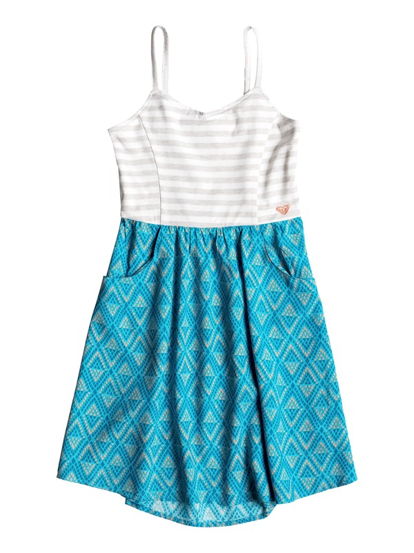 roxy, Girls 7-14 Geo Island Dress, Peacock Blue (bly0) 0 Girls 7-14 Geo Island Dress RRM68147 Roxy