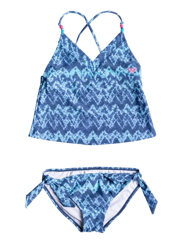 roxy, Girls 7-14 Summer Escape Tankini Set, Moroccan Blue (bsg0) 0 Girls 7-14 Summer Escape Tankini Set RRM68617 Roxy