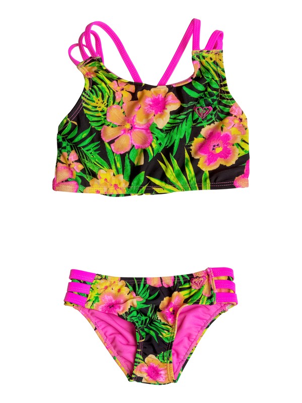 roxy, Girls 2-6 In The Tropics Crop Set, Pink Flambe - Solid (mlb0) 0 Girls 2-6 In The Tropics Crop Set RRM68736 Roxy