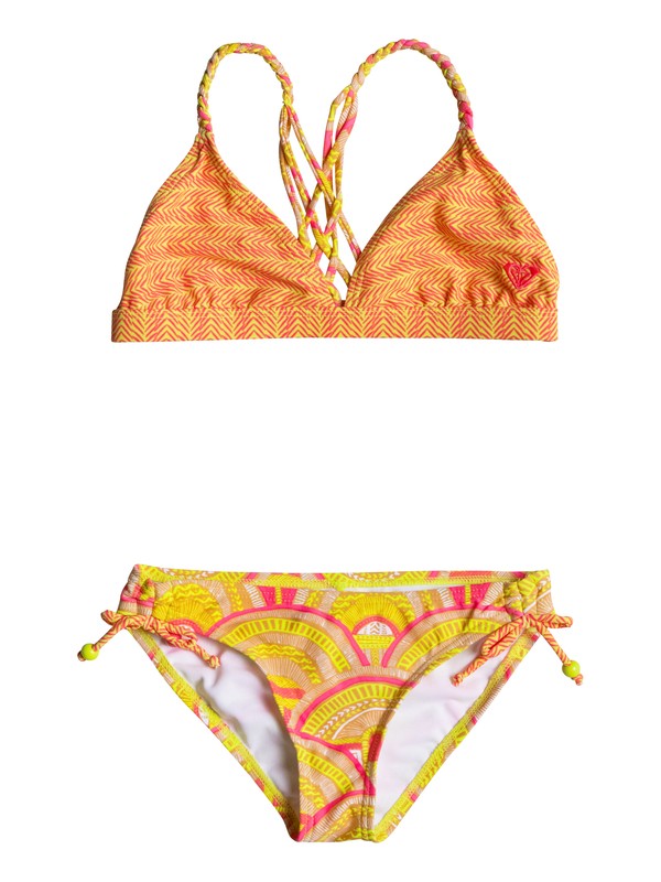 roxy, Girls 7-14 Sunrise Summer Triangle Set, Yellow Cream (yfk0) 0 Girls 7-14 Sunrise Summer Triangle Set RRM68867 Roxy